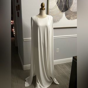 White Capelet long dress eloquii size 18